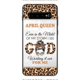 PERSONALIZED MONTH GIRL LEOPARD PHONECASE 3T 0504