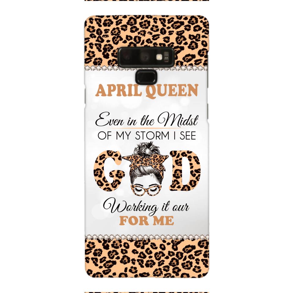PERSONALIZED MONTH GIRL LEOPARD PHONECASE 3T 0504