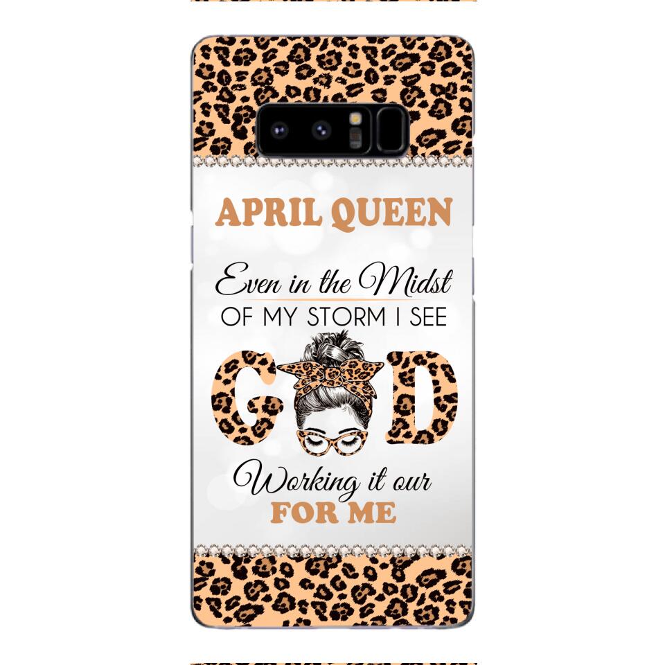 PERSONALIZED MONTH GIRL LEOPARD PHONECASE 3T 0504