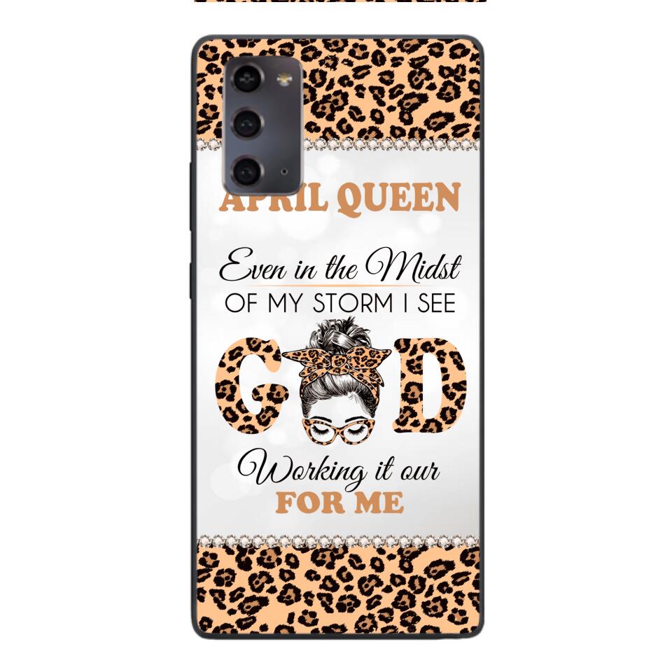 PERSONALIZED MONTH GIRL LEOPARD PHONECASE 3T 0504