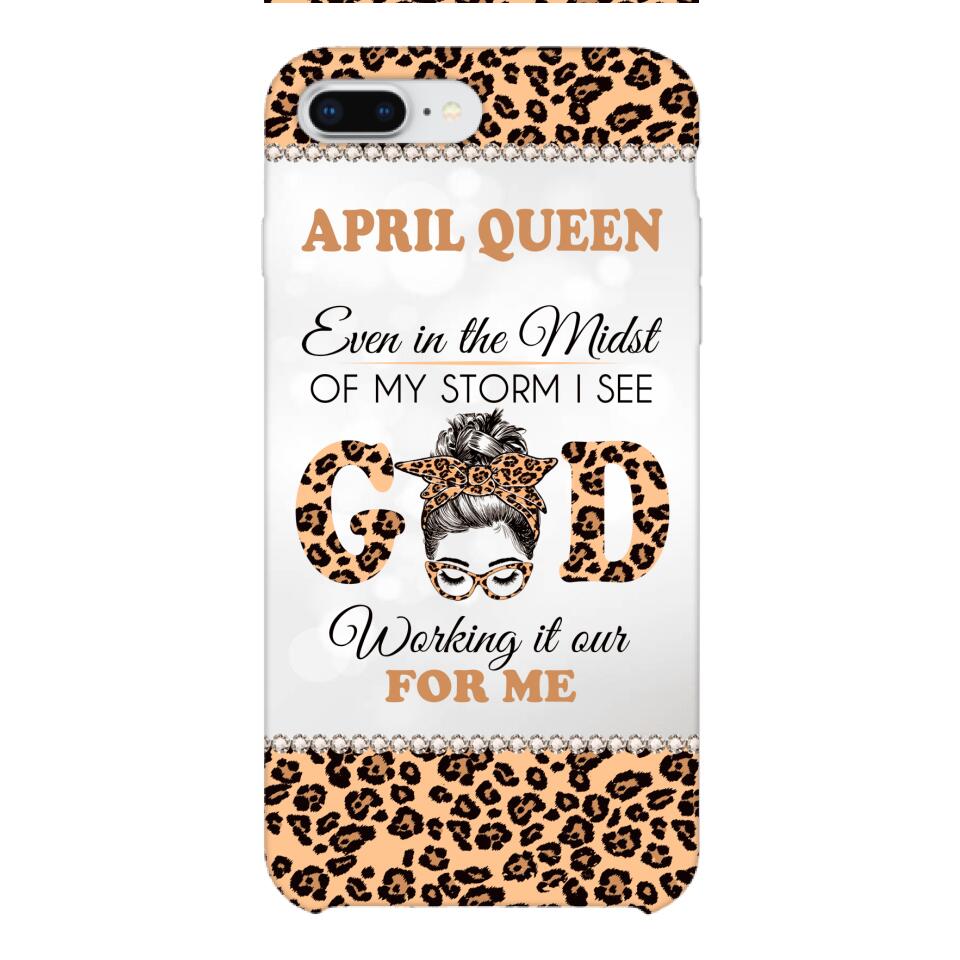 PERSONALIZED MONTH GIRL LEOPARD PHONECASE 3T 0504