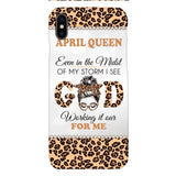 PERSONALIZED MONTH GIRL LEOPARD PHONECASE 3T 0504
