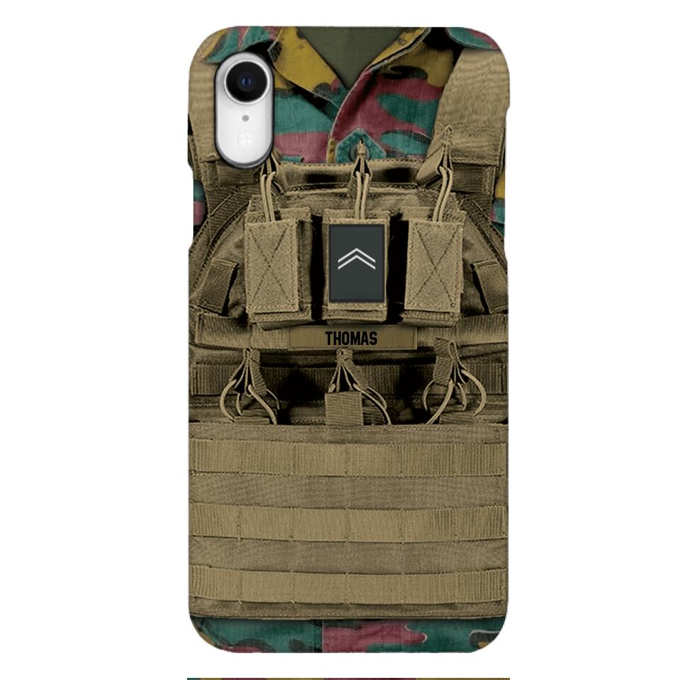 Personalized Belgian Soldier Phone Case Printed 22APR-DT05