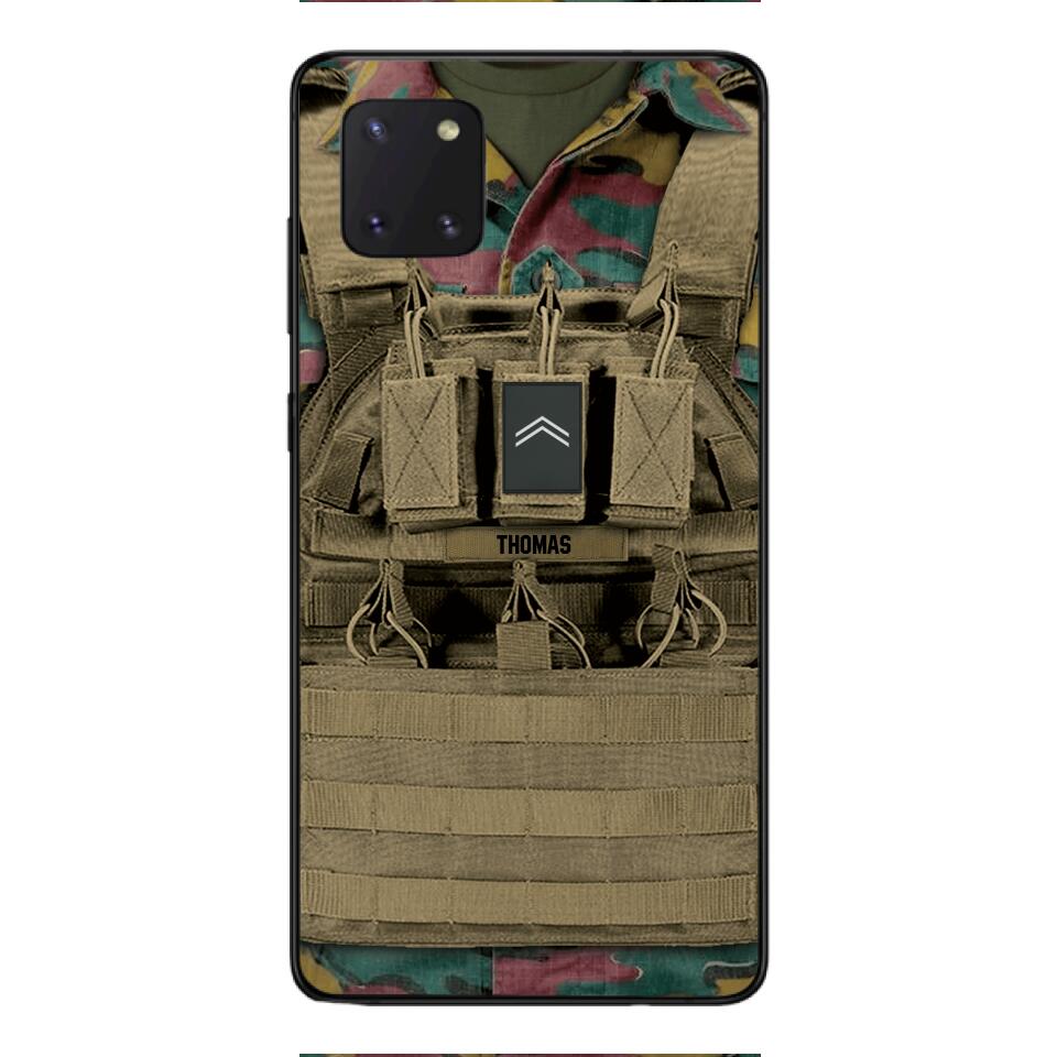 Personalized Belgian Soldier Phone Case Printed 22APR-DT05