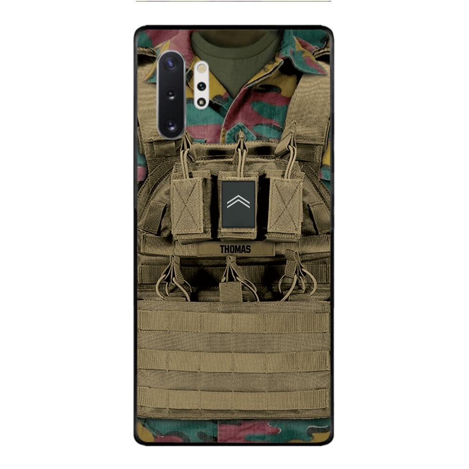 Personalized Belgian Soldier Phone Case Printed 22APR-DT05