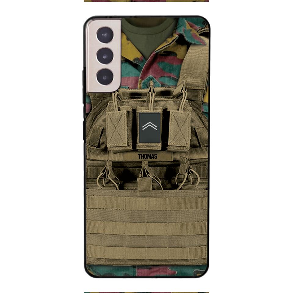 Personalized Belgian Soldier Phone Case Printed 22APR-DT05