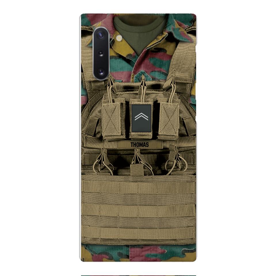 Personalized Belgian Soldier Phone Case Printed 22APR-DT05