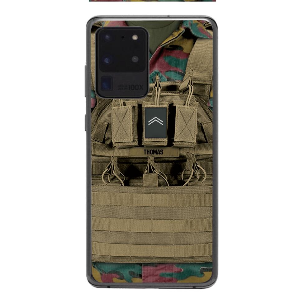 Personalized Belgian Soldier Phone Case Printed 22APR-DT05