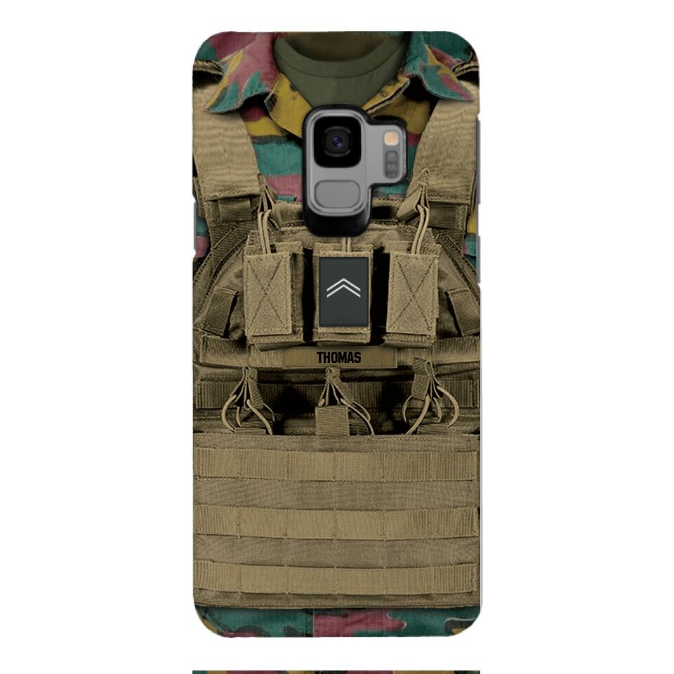 Personalized Belgian Soldier Phone Case Printed 22APR-DT05