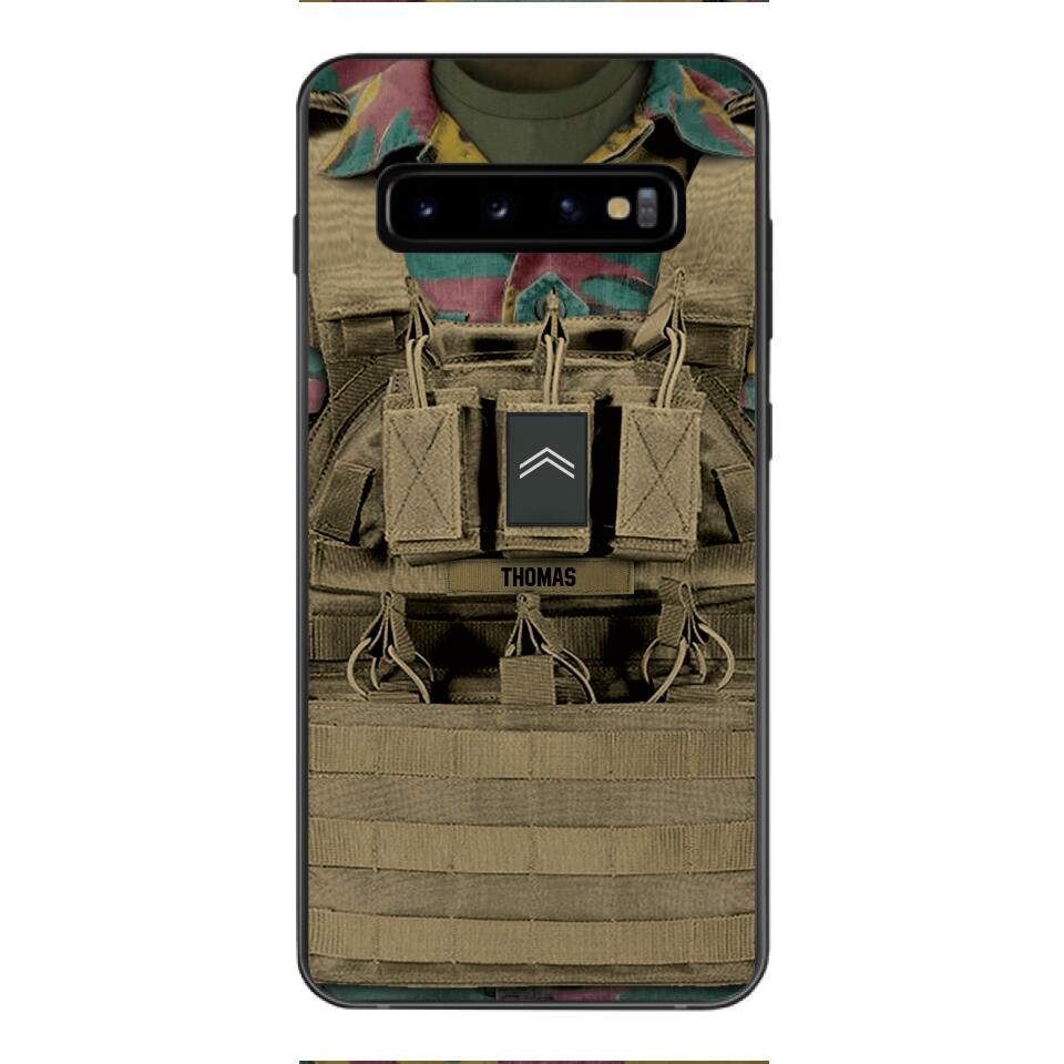 Personalized Belgian Soldier Phone Case Printed 22APR-DT05