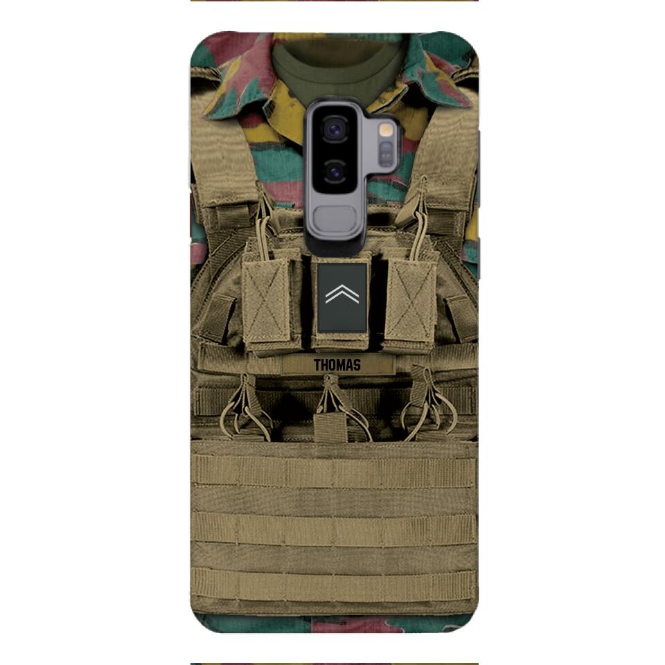 Personalized Belgian Soldier Phone Case Printed 22APR-DT05
