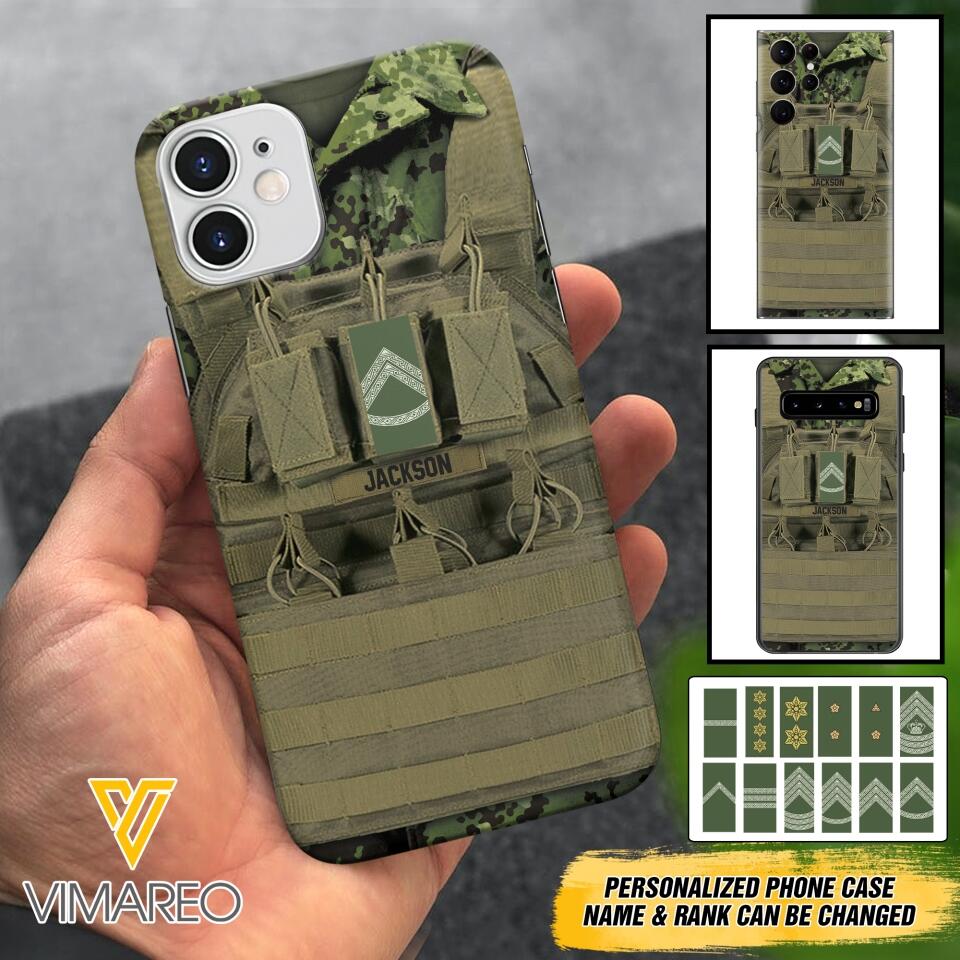Personalized Danish Soldier Phone Case Printed 22APR-DT05
