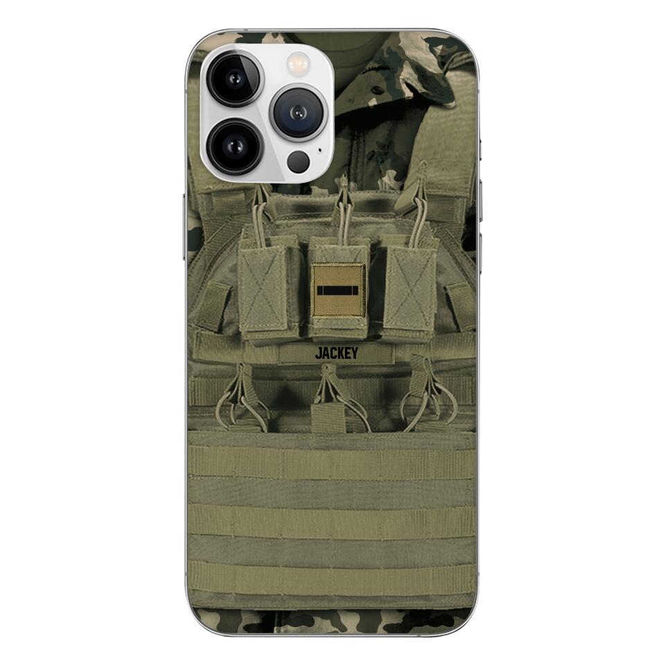 Personalized French Soldier Phone Case Printed 22APR-DT05