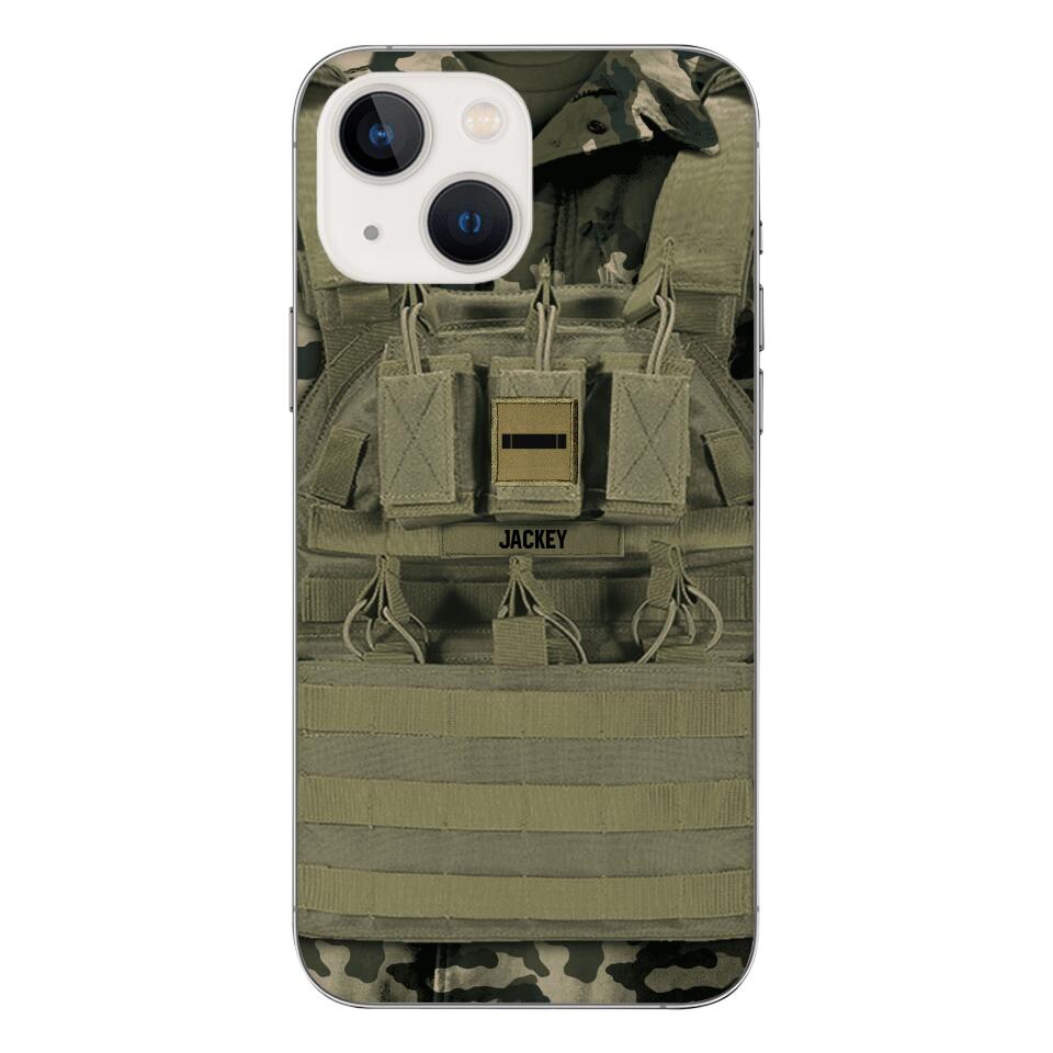 Personalized French Soldier Phone Case Printed 22APR-DT05