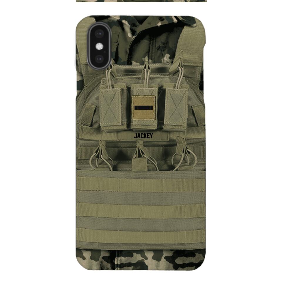 Personalized French Soldier Phone Case Printed 22APR-DT05