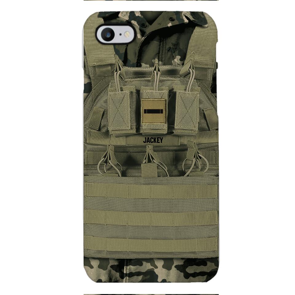 Personalized French Soldier Phone Case Printed 22APR-DT05