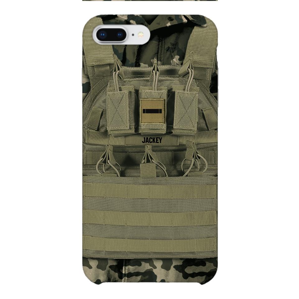 Personalized French Soldier Phone Case Printed 22APR-DT05