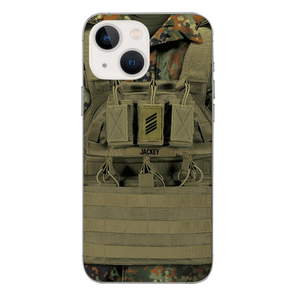 Personalized German Soldier Phone Case Printed 22APR-DT05