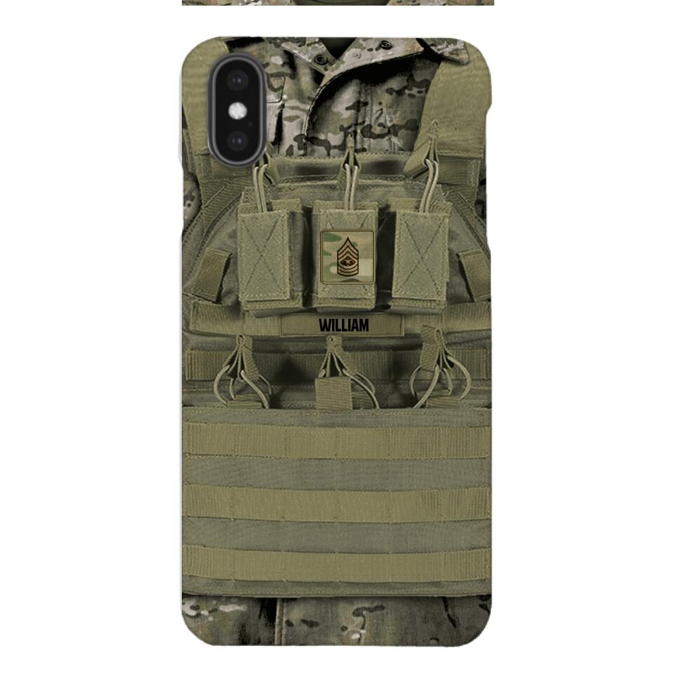 Personalized U.S Soldier Phone Case Printed 22APR-DT05