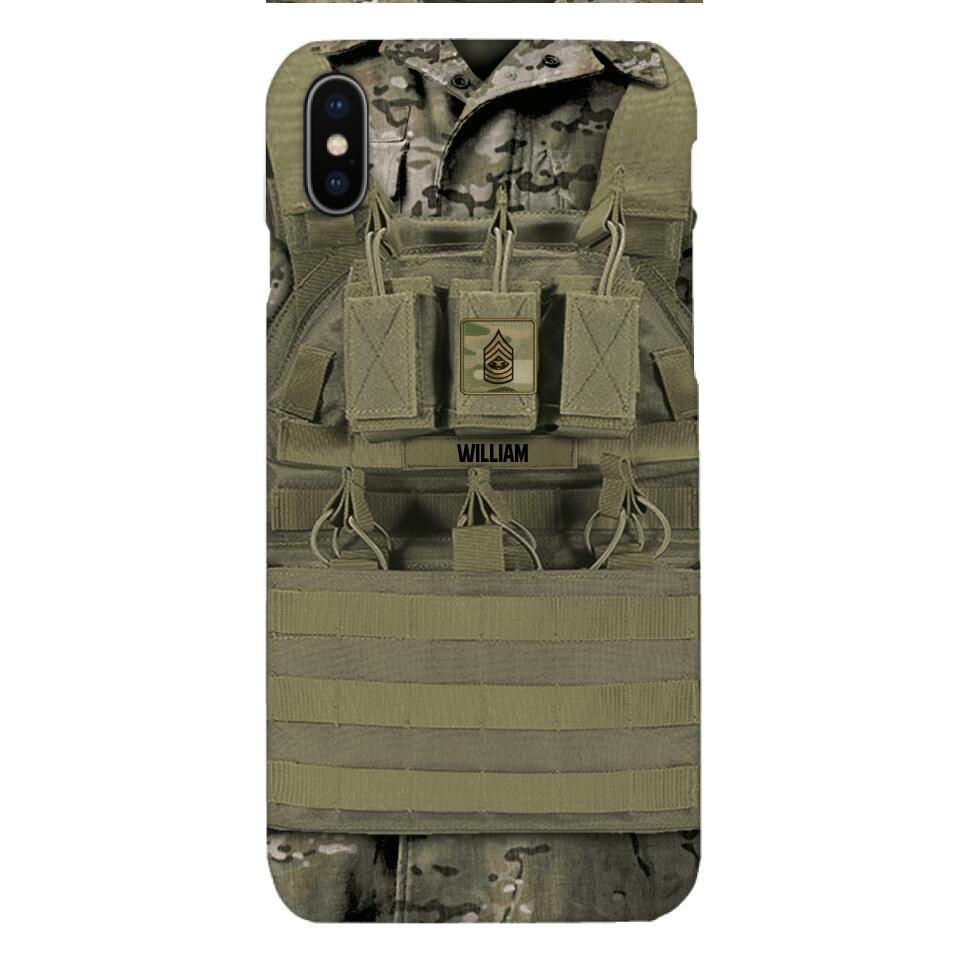 Personalized U.S Soldier Phone Case Printed 22APR-DT05