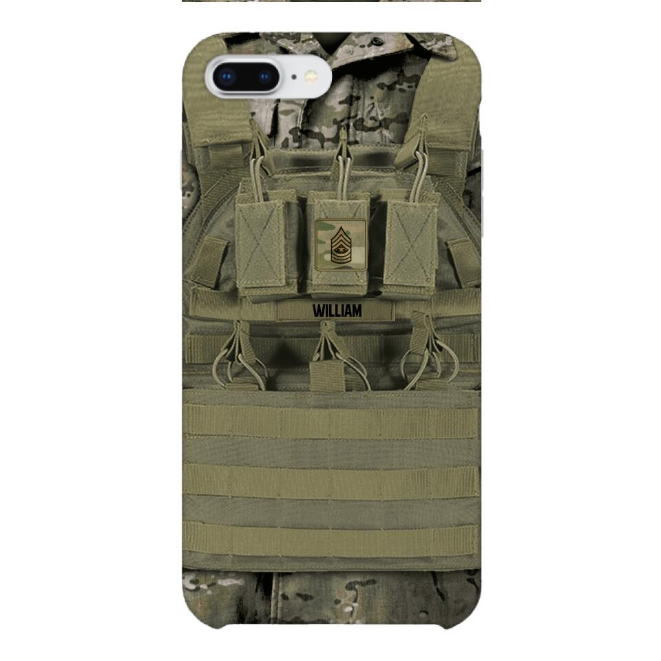 Personalized U.S Soldier Phone Case Printed 22APR-DT05