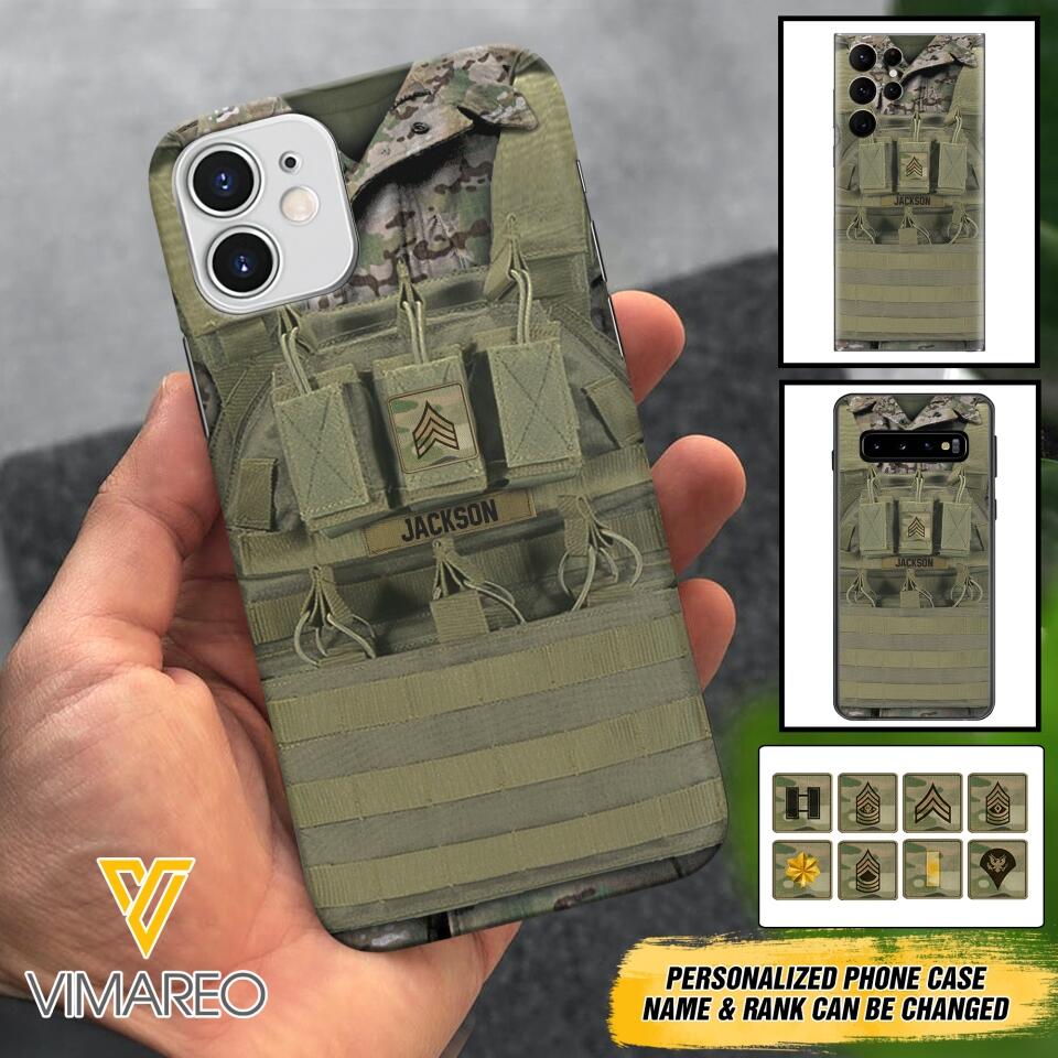 Personalized U.S Soldier Phone Case Printed 22APR-DT05