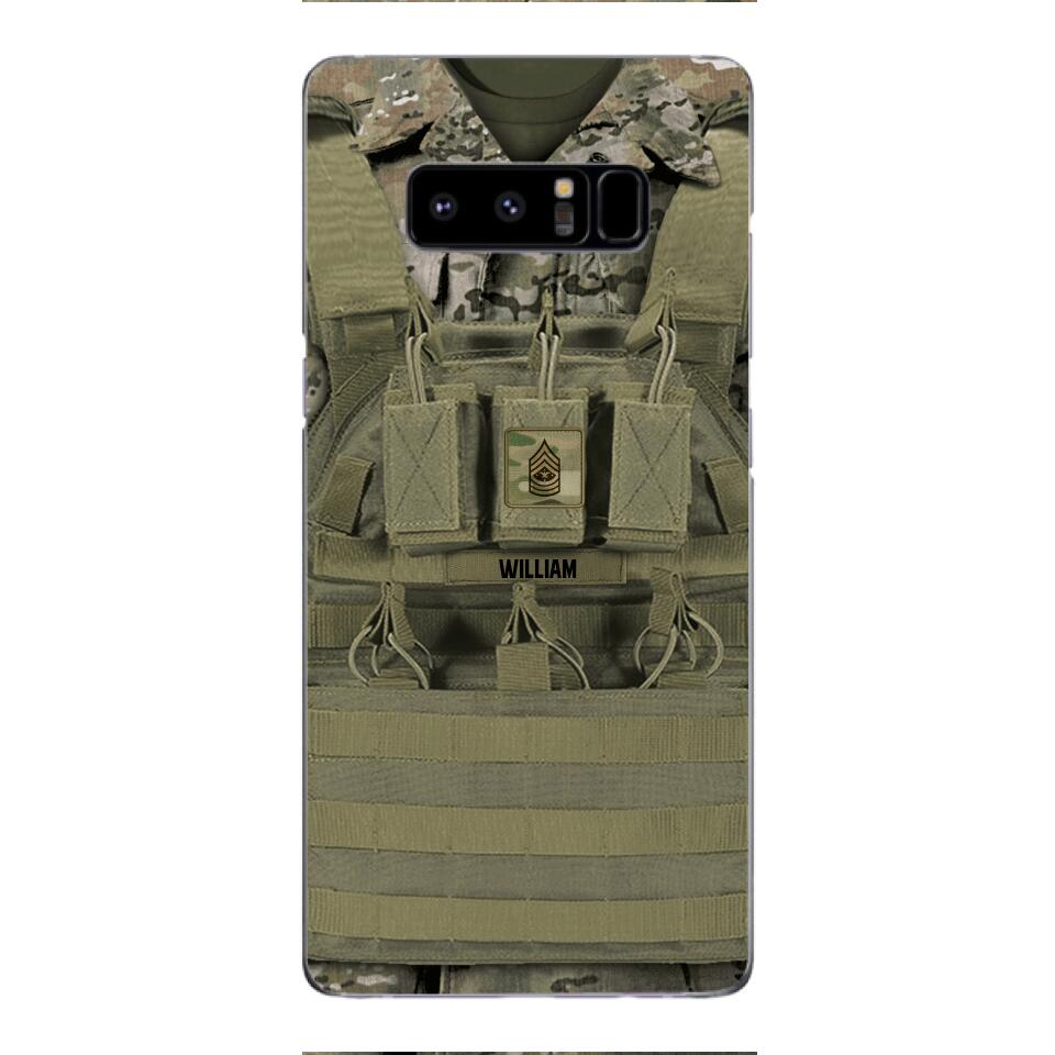 Personalized U.S Soldier Phone Case Printed 22APR-DT05