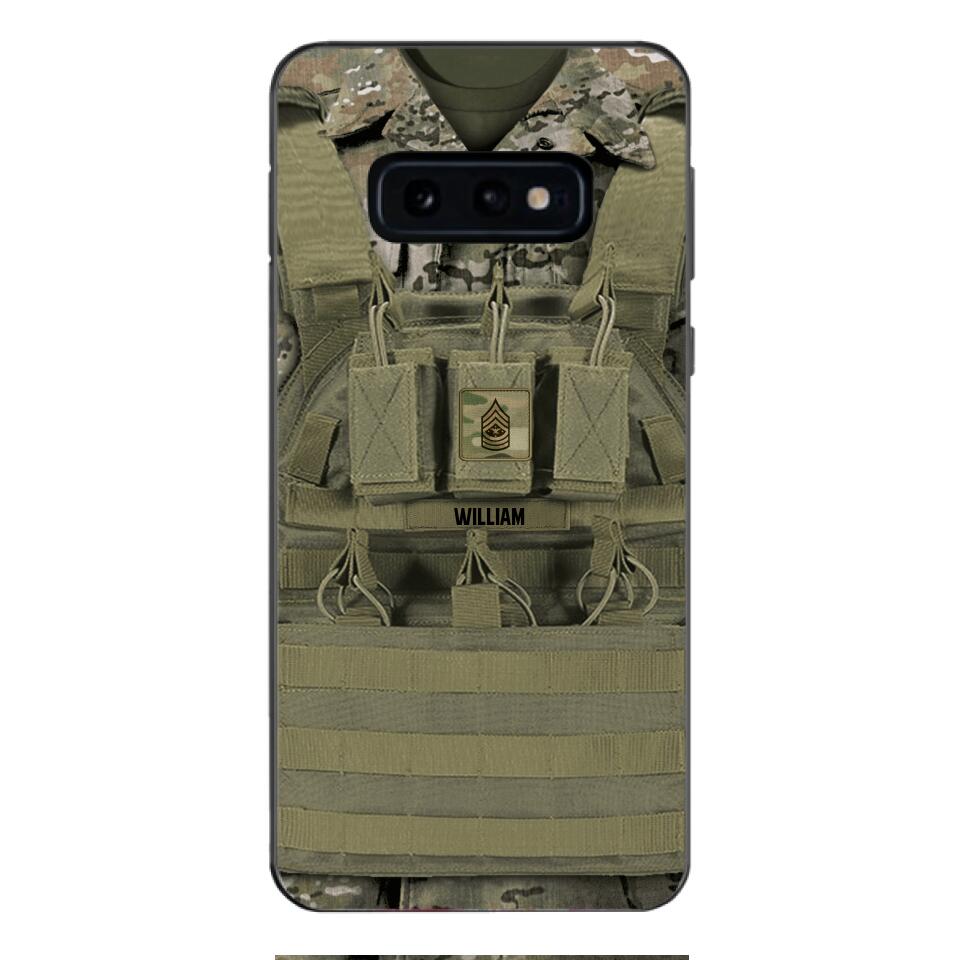 Personalized U.S Soldier Phone Case Printed 22APR-DT05