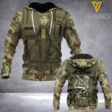 PERSONALIZED ITALIAN VETERAN CAMO HOODIE 3D PRINTED QTDT0504