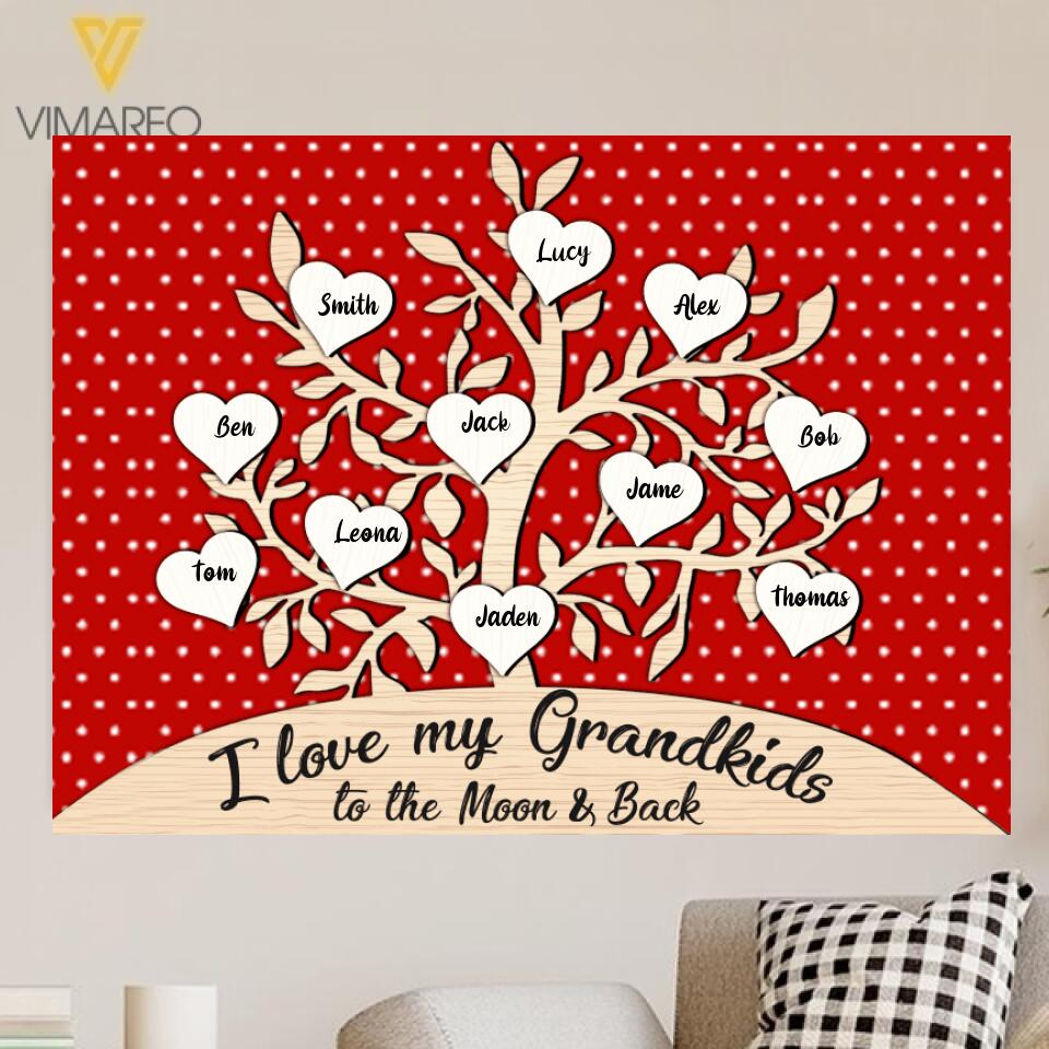 PERSONALIZED I LOVE MY GRANDKID CANVAS 3C 0604