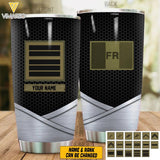 Personalized French Veterans/Soldier Tumbler Printed 22APR-LN05