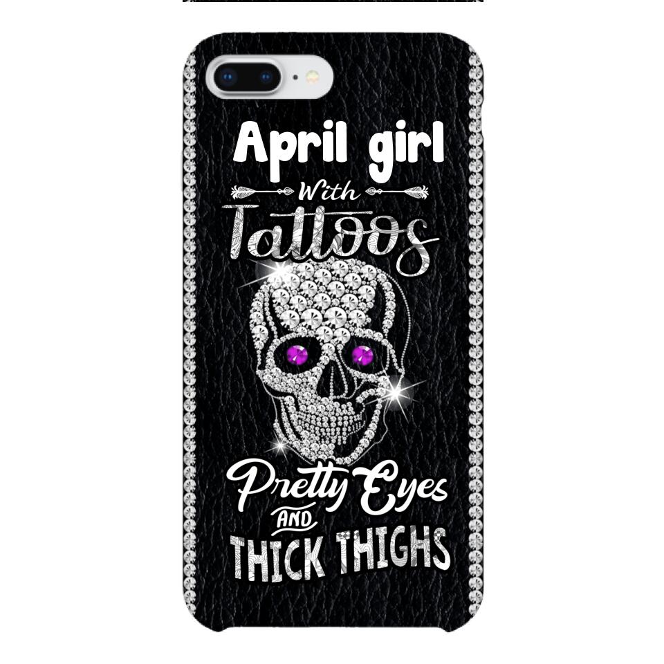 Personalized Girl with tattoos Phone Case Printed T3Q 0604
