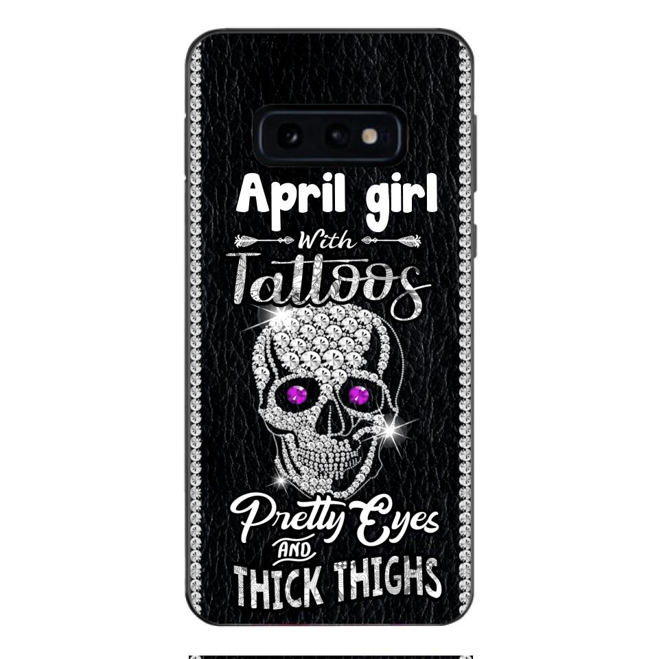 Personalized Girl with tattoos Phone Case Printed T3Q 0604