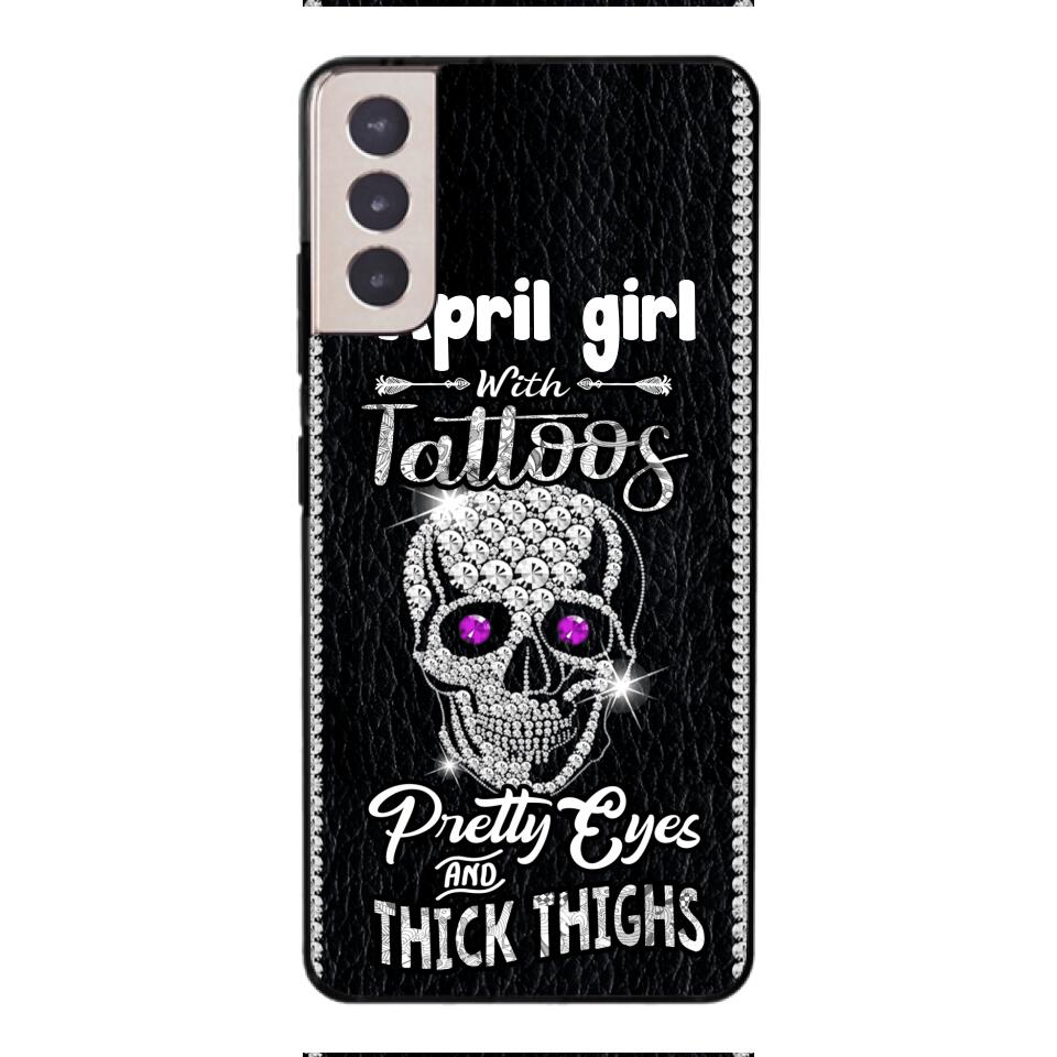 Personalized Girl with tattoos Phone Case Printed T3Q 0604