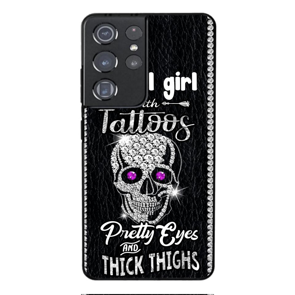 Personalized Girl with tattoos Phone Case Printed T3Q 0604