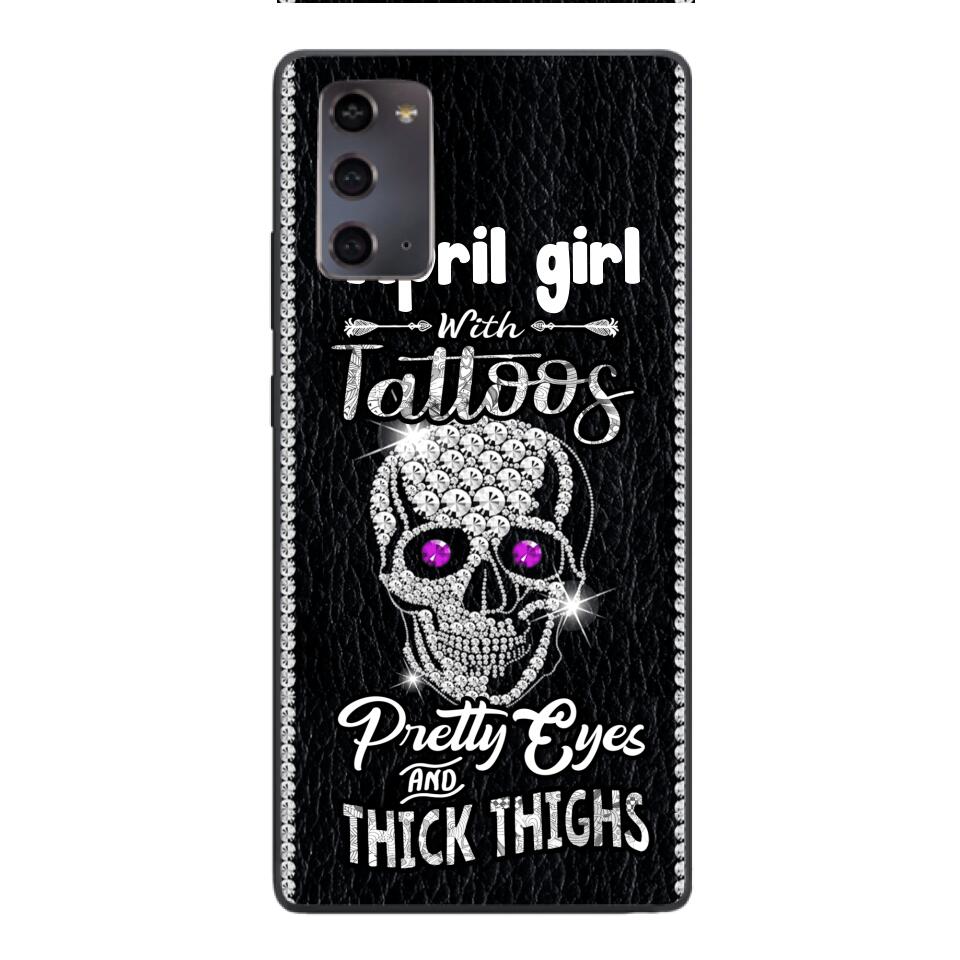 Personalized Girl with tattoos Phone Case Printed T3Q 0604