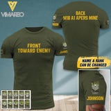 PERSONALIZED CANADIAN SOLIDER ARMY FRONT TOWARD ENEMY TSHIRT PRINTED QTDT0604