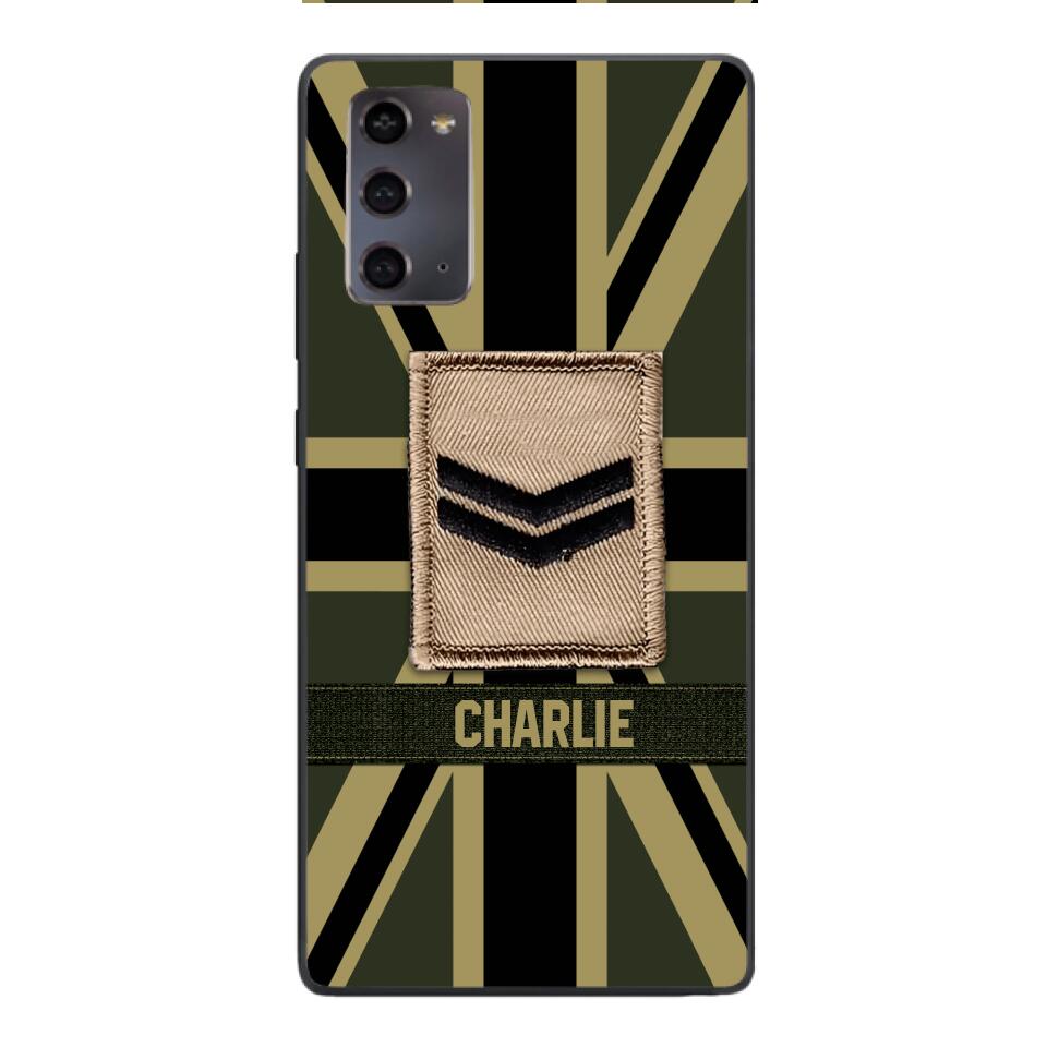 DH Personalized British  Soldier Phone Case Printed DT064