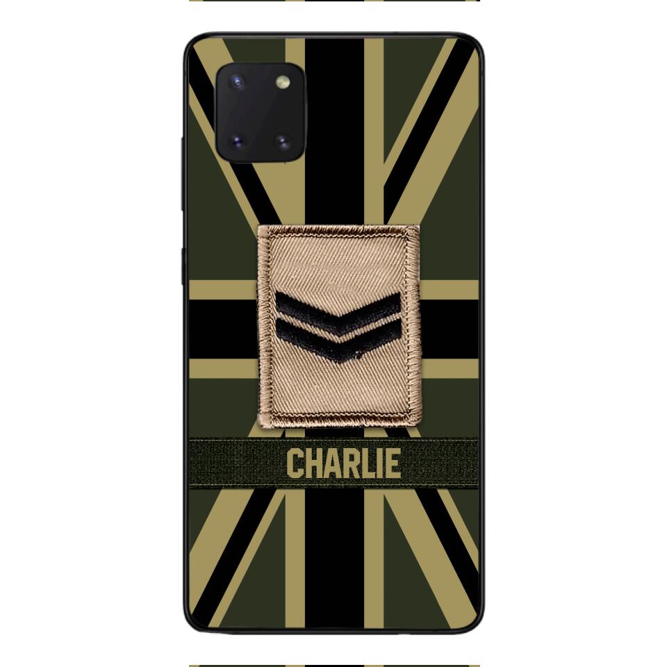 DH Personalized British  Soldier Phone Case Printed DT064