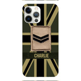 DH Personalized British  Soldier Phone Case Printed DT064