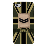 DH Personalized British  Soldier Phone Case Printed DT064