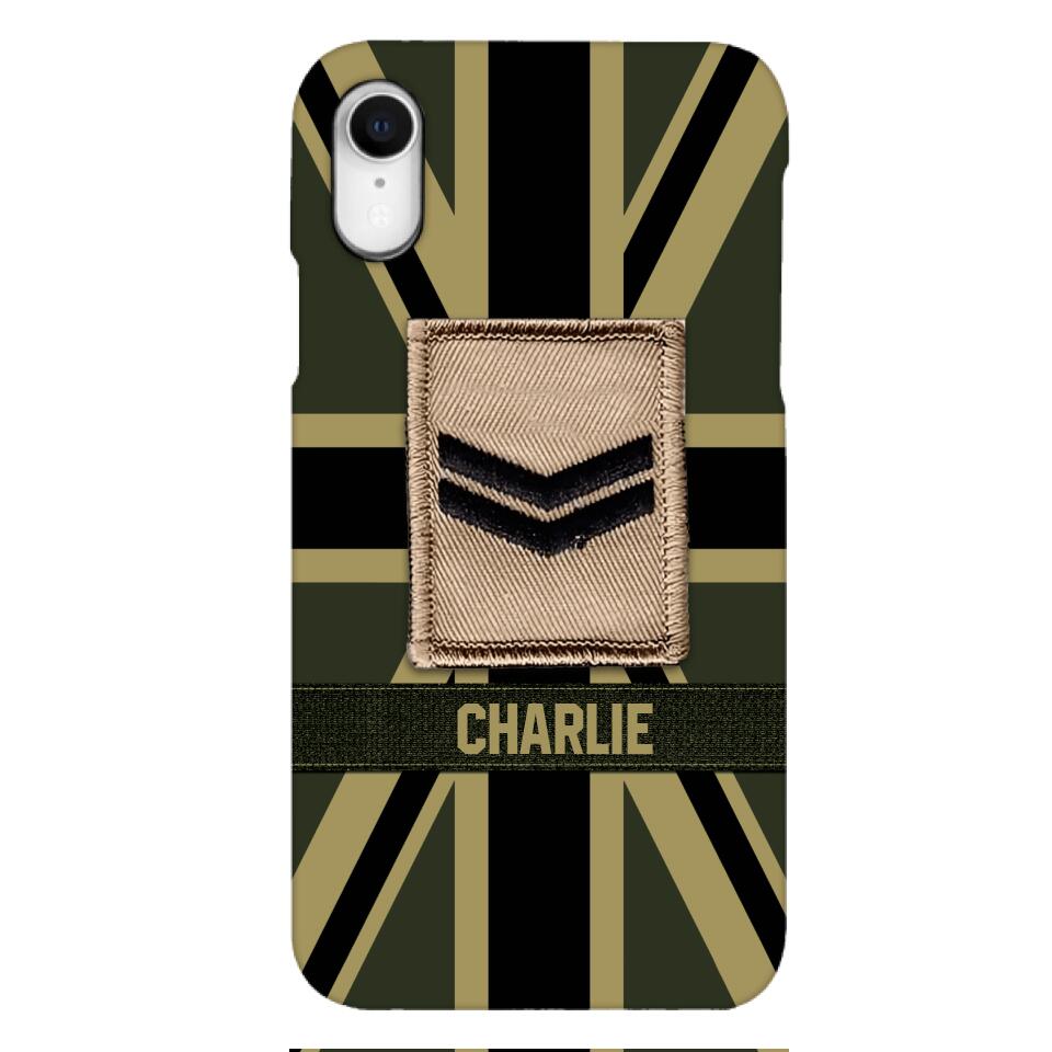 DH Personalized British  Soldier Phone Case Printed DT064