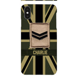 DH Personalized British  Soldier Phone Case Printed DT064