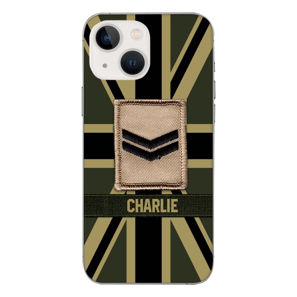 DH Personalized British  Soldier Phone Case Printed DT064
