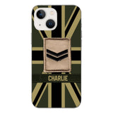 DH Personalized British  Soldier Phone Case Printed DT064