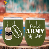 Personalized British Proud Army Wife Tumbler Printed 22APR-QH07