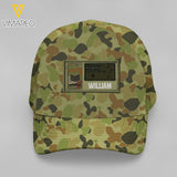 Personalized Australian Soldier Camo Peaked Cap Printed 22APR-MQ07