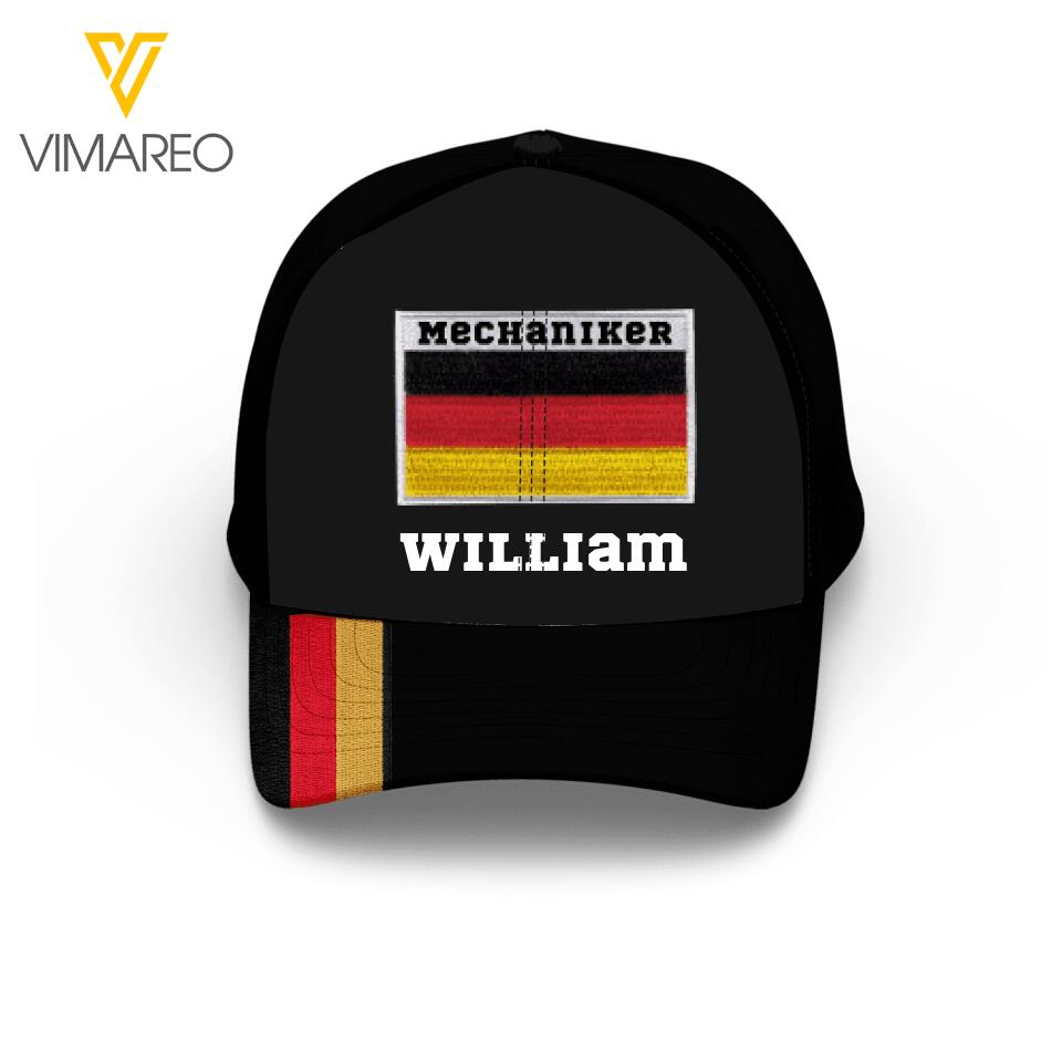 Personalized Mechaniker Peaked Cap Printed QTHC0704
