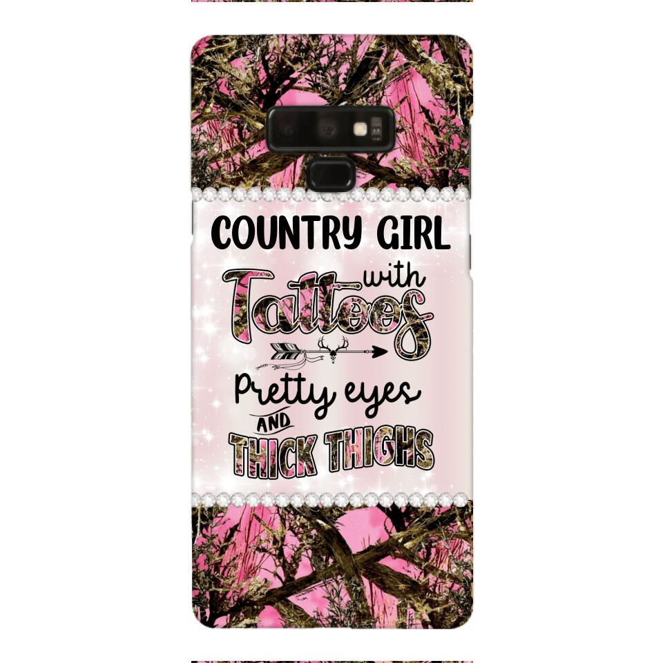 PERSONALIZED COUNTRY GIRL WITH TATTOOS PRETTY EYES AND THICK THINGS PHONECASE QTTN0704