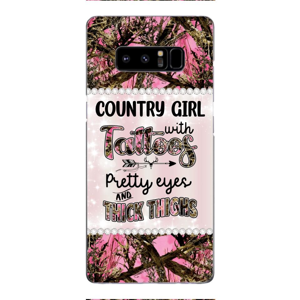 PERSONALIZED COUNTRY GIRL WITH TATTOOS PRETTY EYES AND THICK THINGS PHONECASE QTTN0704